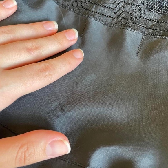 VINTAGE 1950s/60s BARBIZON BLACK ACCOLADE LACE SLIP DRESS size medium - Picture 6 of 6